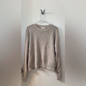 Bohme Beige Waffle Knit Sweater